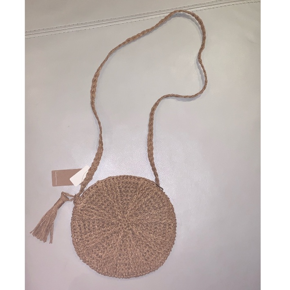 Round Straw Crossbody Bag